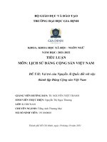 TIỂU LUẬN môn LỊCH sử ĐẢNG CỘNG sản VIỆT NAM đề tài vai trò của nguyễn ái quốc đối với việc thành lập đảng cộng sản việt nam 