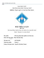 TIỂU LUẬN đề tài tín NGƯỠNG THỜ CÚNG tổ TIÊN của NGƯỜI VIỆT THỰC TRẠNG và GIẢI PHÁP 