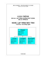 Giáo trình Lập trình hướng đối tượng (Nghề Lập trình máy tính): Phần 1 - Tổng cục dạy nghề