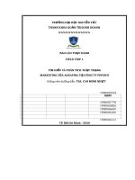 TÌM HIỂU và PHÂN TÍCH THỰC TRẠNG MARKETING của AQUAFINA tại CÔNG TY PEPSICO 