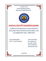 NGHIÊN CỨU SỰ HÀI LÒNG CỦA NHÀ THẦU DÂN DỤNG ĐỐI VỚI SẢN PHẨM XI MĂNG ĐỒNG LÂM TẠI THỊ TRƯỜNG THỪA THIÊN HUẾ