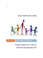 PHÁT TRIỂN CỘNG ĐỒNG trung tâm nghiên cứu và đào tạo phát triển cộng đồng (RTCCD) 