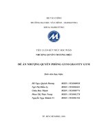 TIỂU LUẬN NHƯỢNG QUYỀN THƯƠNG HIỆU đề án NHƯỢNG QUYỀN PHÒNG GYM GRAVITY GYM