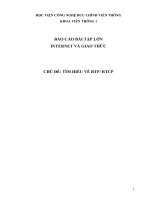 ÁO cáo bài tập lớn INTERNET và GIAO THỨC CHỦ đề tìm HIỂU về RTP RTCP 