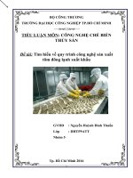 TIỂU LUẬN môn CÔNG NGHỆ CHẾ BIẾN THỦY sản đề tài tìm hiểu về quy trình công nghệ sản xuất tôm đông lạnh xuất khẩu 