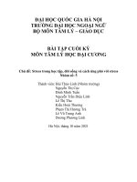 BÀI tập CUỐI kỳ môn tâm lý học đại CƯƠNG chủ đề stress trong học tập, đời sống và cách ứng phó với stress 