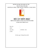 ĐỒ án môn học THIẾT kế hệ THỐNG cô đặc HAI nồi XUÔI CHIỀU cô đặc DUNG DỊCH NACL 