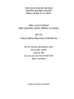 TIỂU LUẬN CUỐI kỳ môn GIÁO dục QUỐC PHÒNG AN NINH 2 đề tài công tác phòng chống tệ nạn xã hội hiện nay 