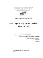 BÀI tập lớn môn IOT cơ bản THIẾT bị hỗ TRỢ THUYẾT TRÌNH BẰNG cử CHỈ 