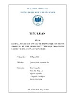 ĐÁNH GIÁ mức độ hấp dẫn của THỊ TRƯỜNG VIỆT NAM đối với AMAZON và đề XUẤT PHƯƠNG THỨC THÂM NHẬP CHO AMAZON vào THỊ TRƯỜNG VIỆT NAM vào năm 2021 