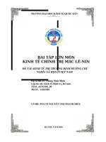 BÀI tập lớn môn KINH tế CHÍNH TRỊ mác lê NIN đề tài KINH tế THỊ TRƯỜNG ĐỊNH HƯỚNG CHỦ NGHĨA xã hội ở VIỆT NAM 