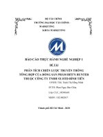 PHÂN TÍCH CHIẾN lược TRUYỀN THÔNG TỔNG hợp của DÒNG sản PHẨM BITI’S HUNTER THUỘC CÔNG TY TNHH SX HTD BÌNH TIÊN