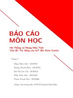 BÁO cáo môn học hệ thống và mạng máy tính chủ đề tác động của iot đến data center 