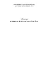 Tieu luan kinh te bao chi KINH TẾ BÁO CHÍ TRUYỀN THÔNG