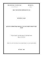Quyền chính trị trong các bản hiến pháp việt nam (tóm tắt) 