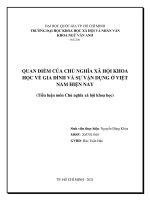 QUAN ĐIỂM CỦA CHỦ NGHĨA XÃ HỘI KHOA HỌC VỀ GIA ĐÌNH VÀ SỰ VẬN DỤNG Ở VIỆT NAM HIỆN NAY