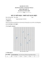 ĐỒ án môn học THIẾT kế MẠNG điện thiết kế mạng điện cung cấp điện cho 6 hộ tiêu thụ từ thanh góp cao áp 110kv của hệ thống điện 