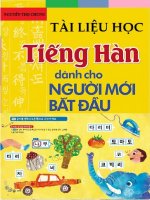 Tài liệu học tiếng hàn dành dho người mới bắt đầu 