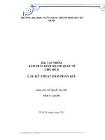BÀI tập NHÓM đàm PHÁN KINH DOANH QUỐC tế CHỦ đề 8 các kỹ THUẬT đàm PHÁN GIÁ 
