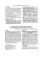 Nghiên cứu tỷ lệ tăng đường huyết ở bệnh nhân nhồi máu não trong 3 ngày đầu