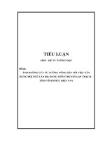 Bài 16 ảnh hưởng của tư tưởng nông dân tới việc xây dựng đội ngũ cán bộ, đảng viên ở huyện lập thạch – tỉnh vĩnh phúc hiện nay