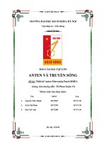 BÁO cáo bài tập lớn ANTEN và TRUYỀN SÓNG đề tài thiết kế anten microstrip patch RMPA 