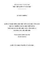 Quản lý hoạt động dạy học môn giáo dục công dân tại các trường thpt trên địa bàn huyện mộc châu, tỉnh sơn la đáp ứng với yêu cầu đổi mới (klv02205) 
