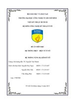 ĐỒ án môn học hệ THỐNG điện – điện tử ô tô hệ THỐNG NÂNG hạ KÍNH ô tô 