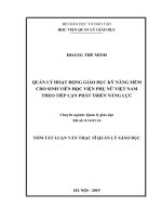Quản lý giáo dục quản lý hoạt động giáo dục kỹ năng mềm cho sinh viên học viện phụ nữ việt nam theo tiếp cận phát triển năng lực(klv02295) 