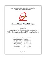 Ứng dụng chữ ký số trong xác thực phân quyền JWT và tấn công access token JWT trong web service