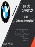 TIỂU LUẬN quản trị chiến lược  đề tài chiến lược dành cho BMW ĐÁNH GIÁ SWOT CHIẾN lược KINH DOANH của CÔNG TY BMW 