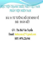 Bài giảng những vấn đề cơ bản của chủ nghĩa mác lênin, tư tưởng hồ chí minh   bài 10 tư tưởng hồ chí minh về đại đoàn kết 