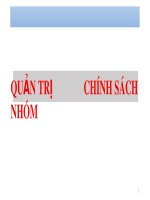 Bài giảng Quản trị và bảo trì hệ thống: Quản trị chính sách nhóm
