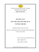 Bài tiểu luận môn Tâm lý học đại cương: Ý chí và rèn luyện ý chí