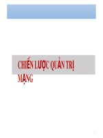 Bài giảng Quản trị và bảo trì hệ thống: Chiến lược quản trị mạng