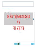 Bài giảng Quản trị và bảo trì hệ thống: Quản trị Web Server và FTP Server