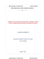 Nghiên cứu ứng dụng sơn phủ bảo vệ chống ăn mòn cho cốt thép trong bê tông vùng biển việt nam 