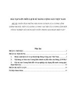 PHÂN TÍCH NHỮNG nội DUNG cơ bản của CƯƠNG LĨNH CHÍNH TRỊ đầu TIÊN của ĐẢNG (21930) GIÁ TRỊ của CƯƠNG LĨNH đối với sự NGHIỆP xây DỰNG đất nước TRONG GIAI đoạn HIỆN NAY