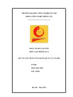 Bài tập lớn  Lập trình Java  Quản lý cán bộ