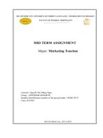 MID TERM ASSIGNMENT major marketing tourism 
