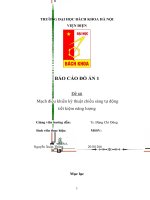 ĐỒ án 1 đề tài mạch điều khiển kỹ thuật chiếu sáng tự động tiết kiệm năng lượng 