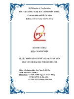 THIẾT kế cơ sở dữ LIỆU QUẢN lý điểm SINH VIÊN hệ đại học THEO hệ tín CHỈ  