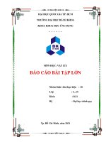 MÔN học vật lí 1 báo cáo bài tập lớn vẽ QUỸ đạo CHUYỂN ĐỘNG ném XIÊN TRONG TRỌNG TRƯỜNG bỏ QUA lực cản và xác ĐỊNH một vài THÔNG số LIÊN QUAN 