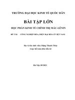 HỌC PHẦN KINH tế CHÍNH TRỊ mác LÊNIN đề tài CÔNG NGHIỆP hóa, HIỆN đại hóa ở VIỆT NAM 
