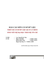 BÁO cáo môn cơ sở dữ LIỆU THIẾT kế cơ sở dữ LIỆU QUẢN lý điểm SINH VIÊN hệ đại học THEO hệ tín CHỈ 