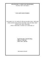 TÍCH hợp các câu hỏi có LIÊN QUAN đến THỰC TIỄN đời SỐNG NHẰM TĂNG HỨNG THÚ học tập CHO học SINH TRONG dạy học SINH học PHẦN “SINH học VI SINH vật” SINH học 1 