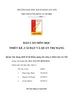 THIẾT kế, cài đặt và QUẢN TRỊ MẠNG đề tài xây dựng, thiết kế hệ thống mạng cho công ty kiểm toán an việt 