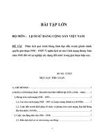 TIỂU LUẬN LỊCH SỬ ĐẢNG: Phân tích quá trình Đảng lãnh đạo đấu tranh giành chính quyền giai đoạn 1930 – 1945? Ý nghĩa lịch sử của Cách mạng tháng Tám năm 1945 đối với sự nghiệp xây dựng đất nước trong giai đoạn hiện nay.