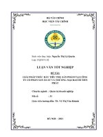 Giải pháp thúc đẩy tiêu thụ sản phẩm tại công ty cổ phần SX và thương mại bao bì tiến phát luận văn tốt nghiệp  chuyên ngành quản trị doanh nghiệp 
