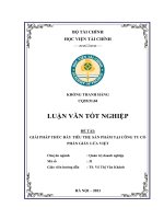 Giải pháp thúc đẩy tiêu thụ sản phẩm tại công ty cổ phần giấy lửa việt luận văn tốt nghiệp  chuyên ngành quản trị doanh nghiệp 
